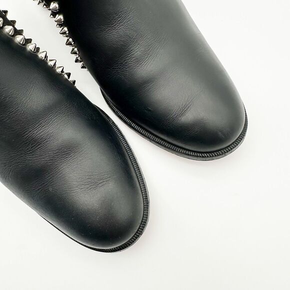 CHRISTIAN LOUBOUTIN Out Line Spikes Leather Chelsea Boots Size 39 US 8.5 Studded - Picture 4 of 12